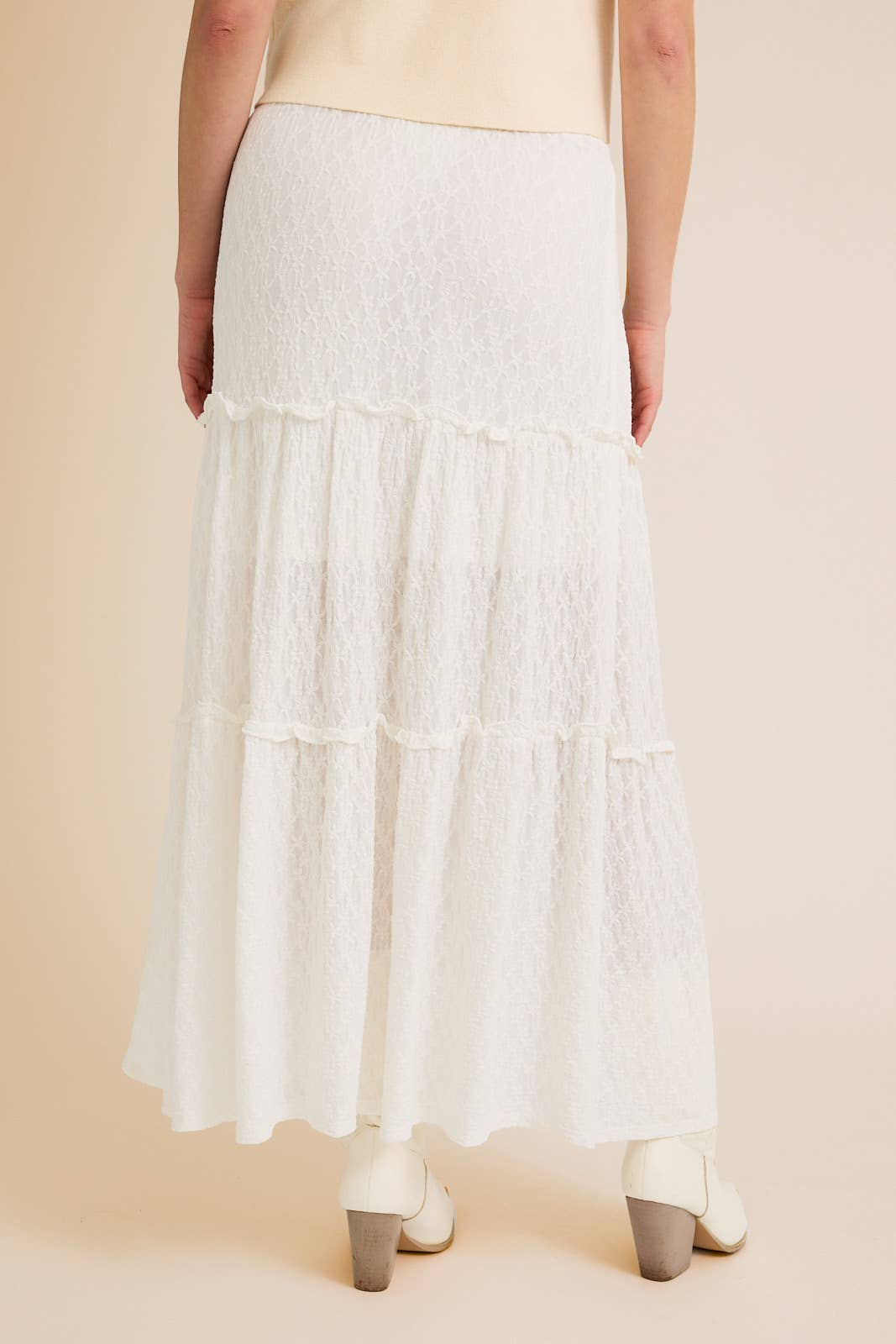 White Lace Maxi Skirt
