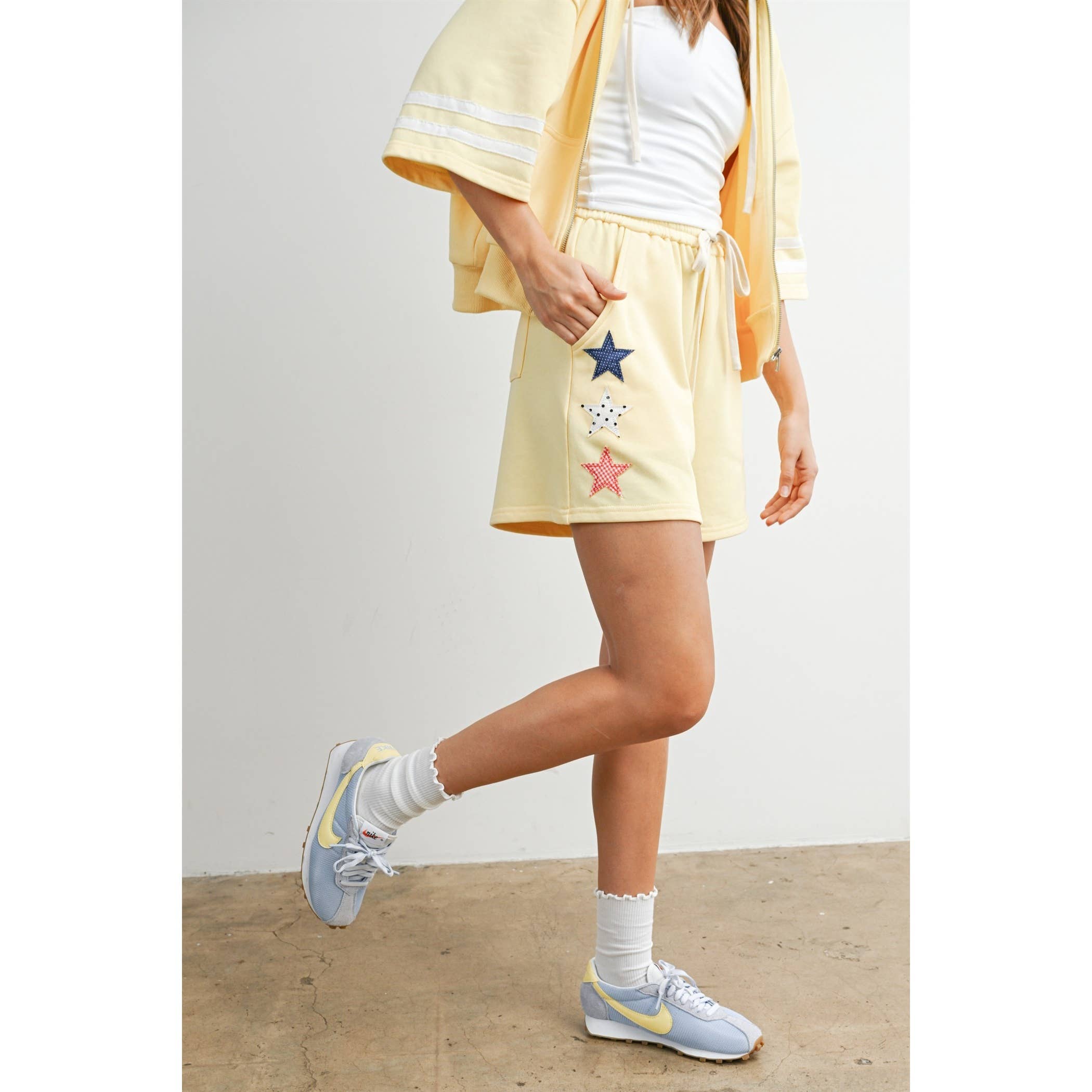 Embellished Star Patch Sweatshorts