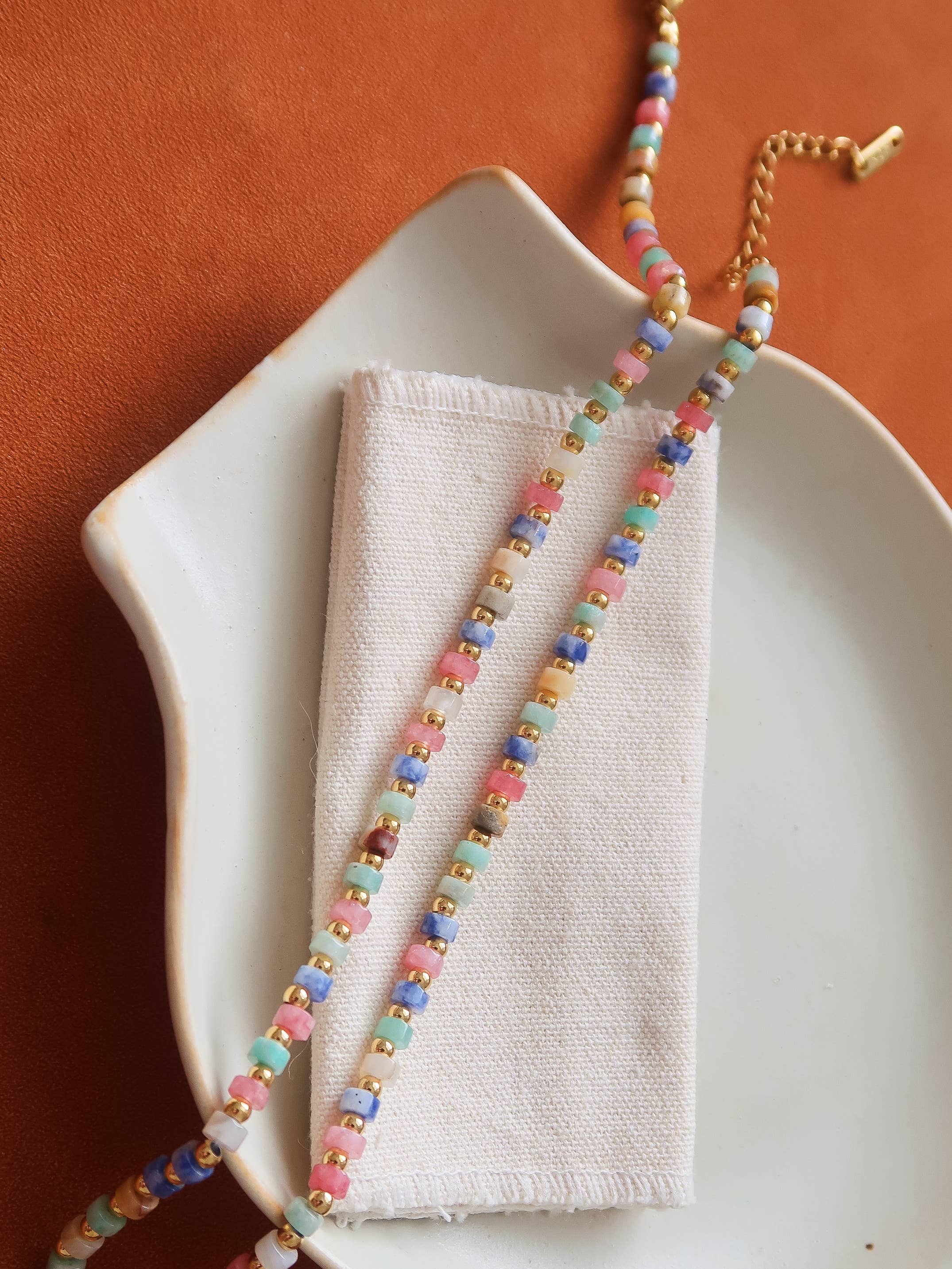 Faceted Bead Boho Necklace