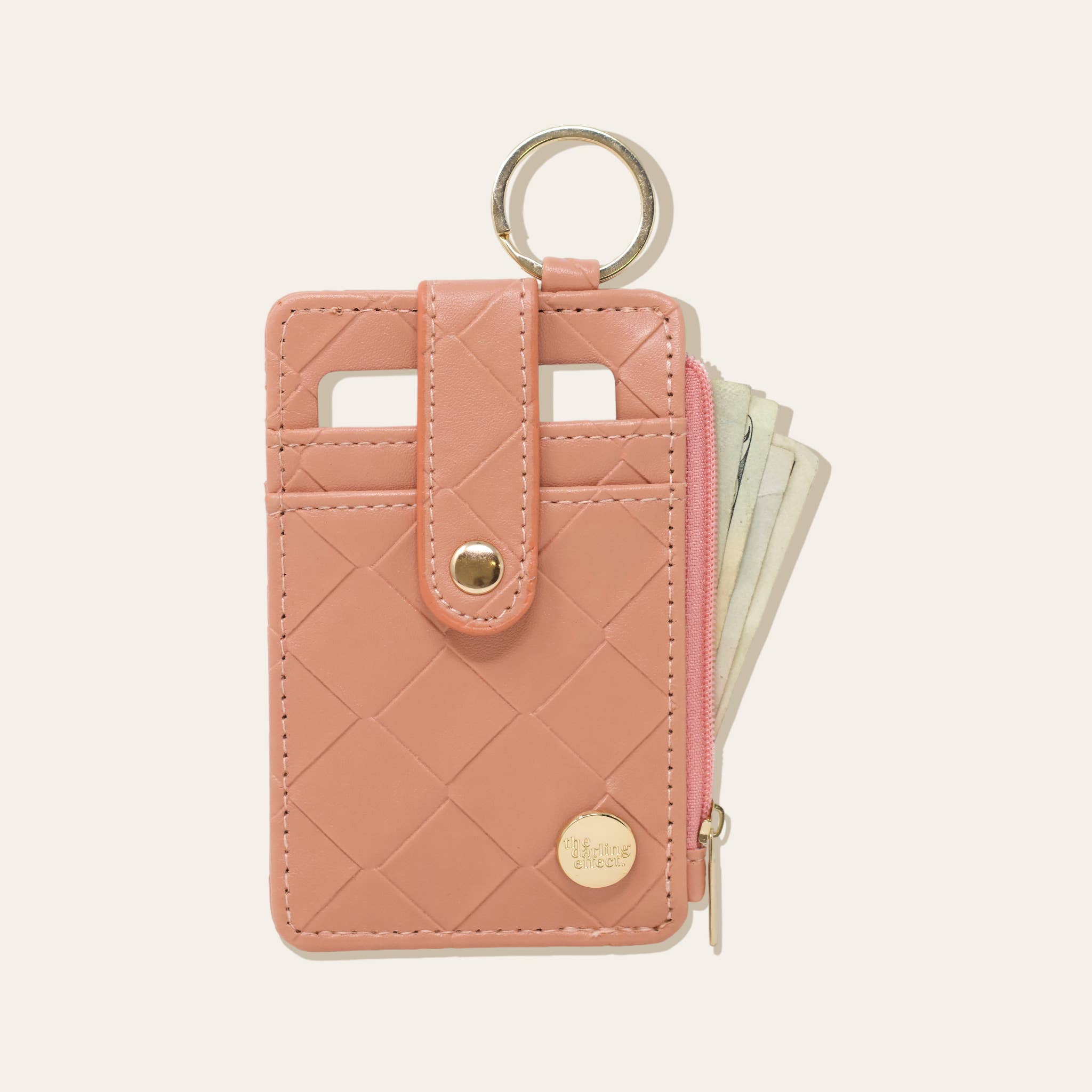 Keychain Wallet - Woven Rose