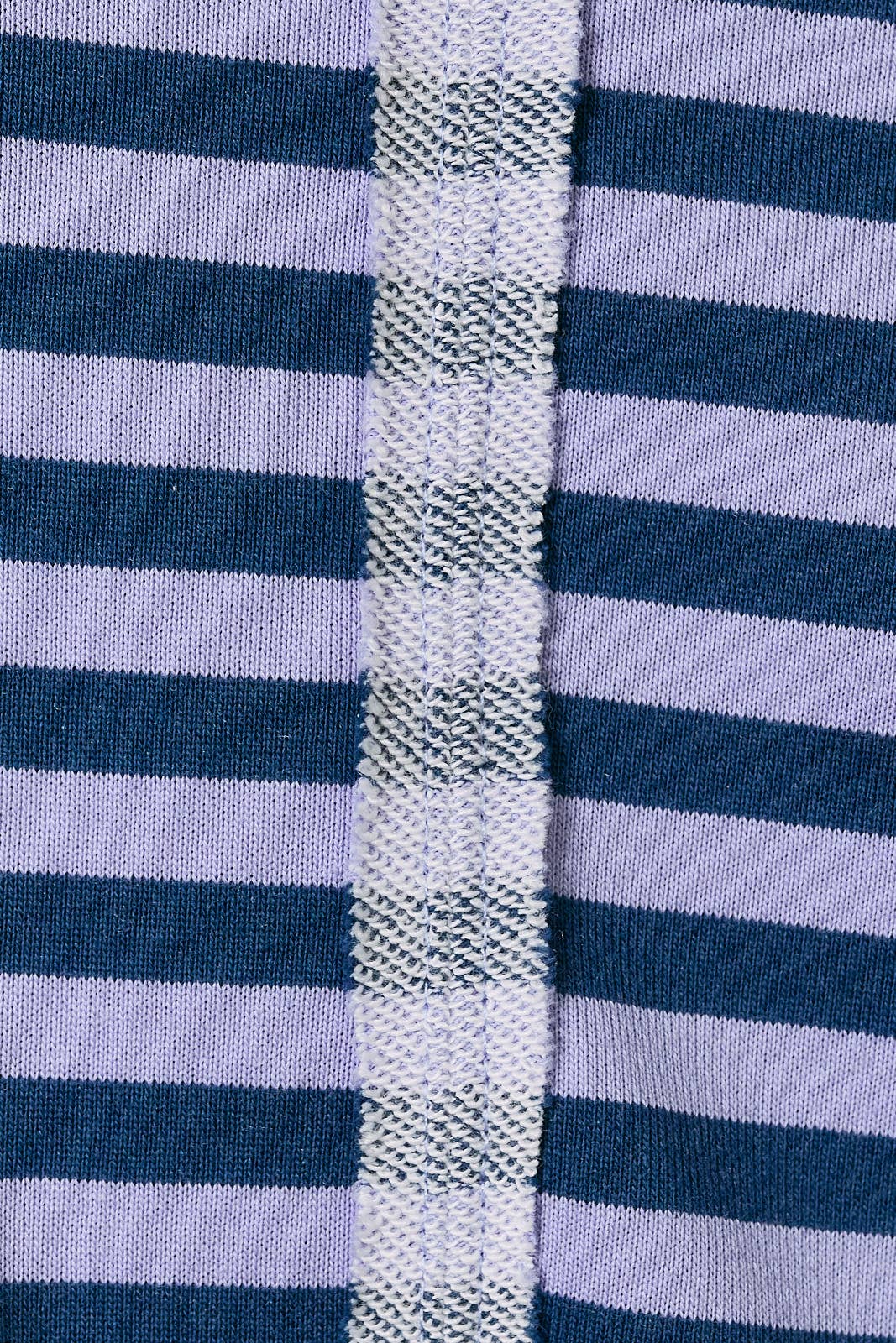 Lavender Navy Stripe Mock Neck