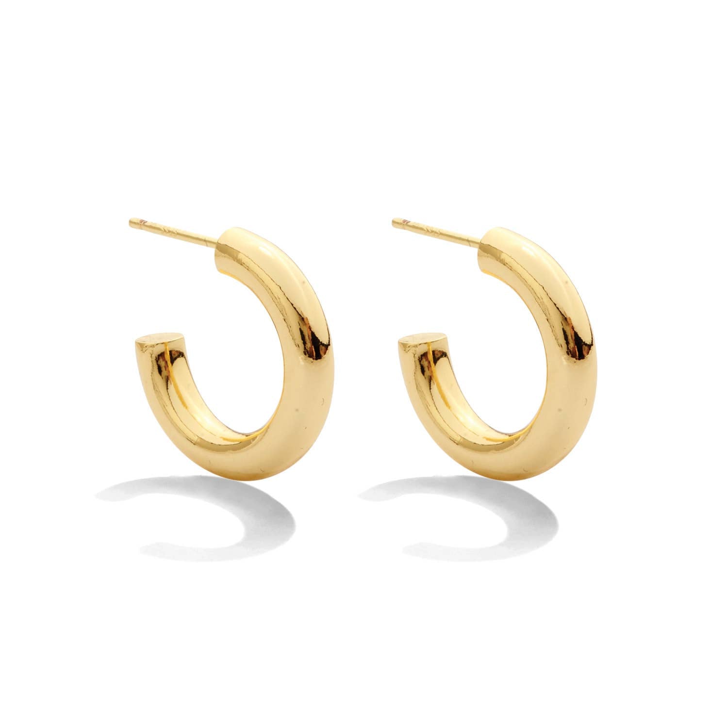 Small Thick Hoops: Gold