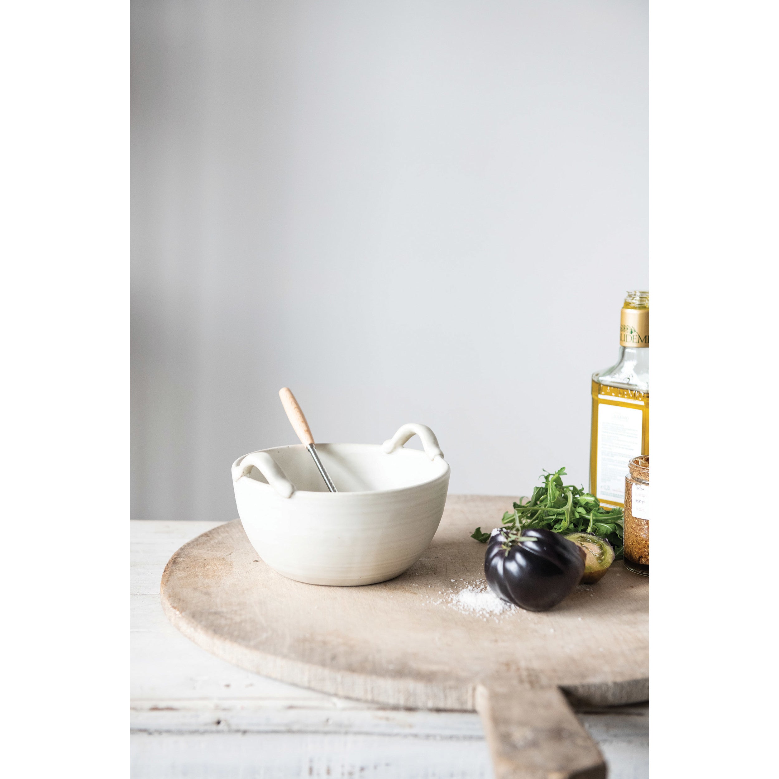 Stoneware Bowl & Whisk - FINAL SALE